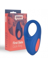 Синее эрекционное кольцо RRRING First Date Cock Ring - FeelzToys - в Златоусте купить с доставкой