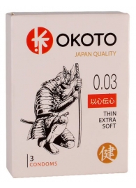 Тонкие презервативы OKOTO Thin Extra Soft - 3 шт. - Sitabella - купить с доставкой в Златоусте