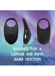 Черное эрекционное виброкольцо Thor Cockring - FeelzToys - в Златоусте купить с доставкой