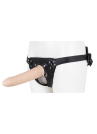 Пустотелый страпон Harness CLASSIC с бандажом - 19,5 см. - LOVETOY (А-Полимер) - купить с доставкой в Златоусте