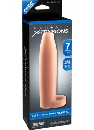 Телесная насадка Real Feel Enhancer XL - 17 см. - Pipedream - в Златоусте купить с доставкой