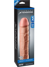 Телесная насадка Fantasy X-tensions Perfect 2  Extension - 20,3 см. - Pipedream - в Златоусте купить с доставкой