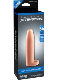 Насадка-расширитель с кольцом для подхвата мошонки Real Feel Enhancer - 14 см. - Pipedream - в Златоусте купить с доставкой