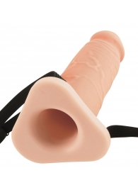 Телесный реалистичный фаллоимитатор с полостью Silicone Hollow Extension - 20 см. - Pipedream - купить с доставкой в Златоусте