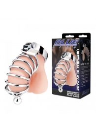 Серебристая клетка для члена Urethral Play Cage - BlueLine - купить с доставкой в Златоусте