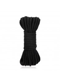 Черная хлопковая веревка для связывания Bondage Rope - 10 м. - Lux Fetish - купить с доставкой в Златоусте