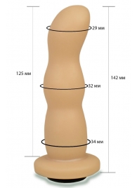 Телесная рельефная насадка Harness - 14,2 см. - LOVETOY (А-Полимер) - купить с доставкой в Златоусте