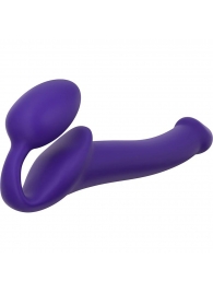 Фиолетовый безремневой страпон Silicone Bendable Strap-On - size S - Strap-on-me - купить с доставкой в Златоусте