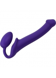 Фиолетовый безремневой страпон Silicone Bendable Strap-On - size M - Strap-on-me - купить с доставкой в Златоусте