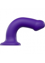 Фиолетовый фаллоимитатор-насадка Strap-On-Me Dildo Dual Density size L - 19 см. - Strap-on-me - купить с доставкой в Златоусте