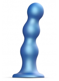Голубая насадка Strap-On-Me Dildo Plug Balls size S - Strap-on-me - купить с доставкой в Златоусте