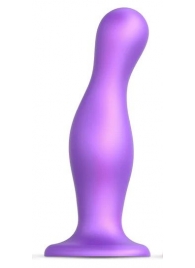 Фиолетовая насадка Strap-On-Me Dildo Plug Curvy size L - Strap-on-me - купить с доставкой в Златоусте