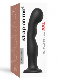 Черная насадка Strap-On-Me Dildo Plug P G size XXL - Strap-on-me - купить с доставкой в Златоусте