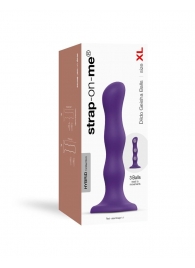 Фиолетовая насадка Strap-On-Me Dildo Geisha Balls size XL - Strap-on-me - купить с доставкой в Златоусте