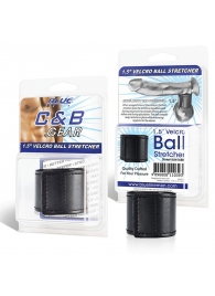 Хомут-утяжка для мошонки из искусственной кожи на липучке VELCRO BALL STRETCHER- 4 см. - BlueLine - в Златоусте купить с доставкой