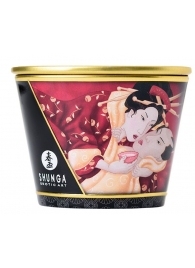 Массажная  свеча Sparkling Strawberry Wine с ароматом клубничного вина - 170 мл. - Shunga - купить с доставкой в Златоусте