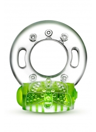 Зеленое эрекционное виброкольцо Arouser Vibrating C-Ring - Blush Novelties - в Златоусте купить с доставкой