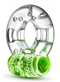 Зеленое эрекционное виброкольцо Arouser Vibrating C-Ring - Blush Novelties - в Златоусте купить с доставкой