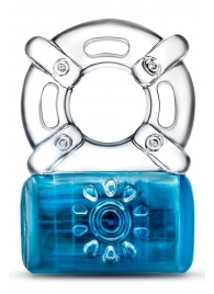 Синее эрекционное виброкольцо Pleaser Rechargeable C-Ring - Blush Novelties - в Златоусте купить с доставкой