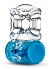 Синее эрекционное виброкольцо Pleaser Rechargeable C-Ring - Blush Novelties - в Златоусте купить с доставкой