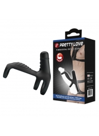 Черная вибронасадка на пенис Vibrating Penis Sling - Baile - в Златоусте купить с доставкой