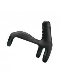 Черная вибронасадка на пенис Vibrating Penis Sling - Baile - в Златоусте купить с доставкой