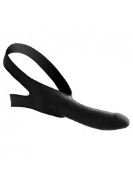 Черный кляп-страпон Masters Mini Face Fuck Strap-On - 14 см. - XR Brands - купить с доставкой в Златоусте
