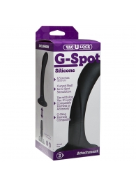 Черная изогнутая насадка Vac-U-Lock G-Spot - 16,5 см. - Doc Johnson - купить с доставкой в Златоусте