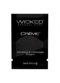 Крем для массажа и мастурбации Wicked Stroking and Massage Creme - 3 мл. - Wicked - купить с доставкой в Златоусте
