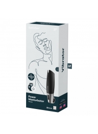Черный мастурбатор с вибрацией Power Masturbator - Satisfyer - в Златоусте купить с доставкой