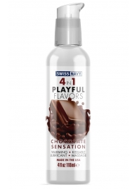 Массажный гель 4-в-1 Chocolate Sensation с ароматом шоколада - 118 мл. - Swiss navy - купить с доставкой в Златоусте