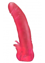 Розовая насадка для страпона с клиторальными лепестками - 18,5 см. - LOVETOY (А-Полимер) - купить с доставкой в Златоусте