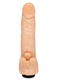 Телесная гелевая насадка-фаллос с клиторальными лепестками - 18,5 см. - LOVETOY (А-Полимер) - купить с доставкой в Златоусте