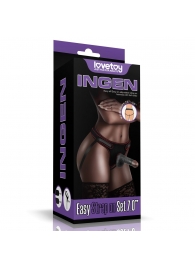 Женский темнокожий страпон Easy Strapon Set 7 Inch - 18 см. - Lovetoy - купить с доставкой в Златоусте