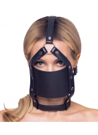 Черный намордник с кляпом-шаром Head Harness With A Gag - Orion - купить с доставкой в Златоусте