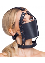 Черный намордник с кляпом-шаром Head Harness With A Gag - Orion - купить с доставкой в Златоусте
