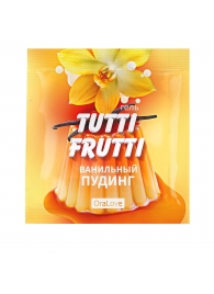 Пробник гель-смазки Tutti-frutti со вкусом ванильного пудинга - 4 гр. - Биоритм - купить с доставкой в Златоусте