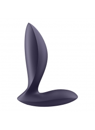 Фиолетовый анальный вибростимулятор Power Plug - Satisfyer - в Златоусте купить с доставкой