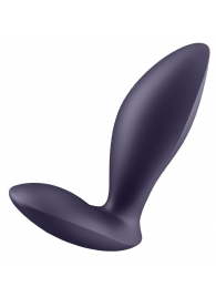 Фиолетовый анальный вибростимулятор Power Plug - Satisfyer - в Златоусте купить с доставкой