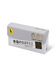 Презервативы Sagami Original 0.02 L-size увеличенного размера - 5 шт. - Sagami - купить с доставкой в Златоусте