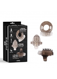 Набор из 3 дымчатых эрекционных колец с вибрацией Teasers Ring Kit - Chisa - в Златоусте купить с доставкой