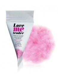 Съедобное согревающее массажное масло Love Me Tender Cotton Candy с ароматом сладкой ваты - 10 мл. - Love to Love - купить с доставкой в Златоусте
