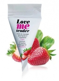 Съедобное согревающее массажное масло Love Me Tender Strawberry с ароматом клубники - 10 мл. - Love to Love - купить с доставкой в Златоусте