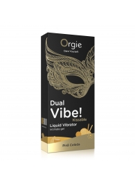 Съедобный гель Dual Vibe Pina Colada с эффектом вибрации и вкусом коктейля пина колада - 15 мл. - ORGIE - купить с доставкой в Златоусте