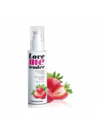 Съедобное согревающее массажное масло Love Me Tender Strawberry с ароматом клубники - 100 мл. - Love to Love - купить с доставкой в Златоусте