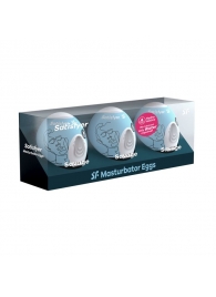 Набор из 3 мастурбаторов-яиц Satisfyer Savage - Satisfyer - в Златоусте купить с доставкой