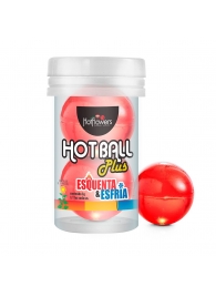 Лубрикант на масляной основе Hot Ball Plus с охлаждающе-разогревающим эффектом (2 шарика по 3 гр.) - HotFlowers - купить с доставкой в Златоусте