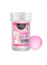 Лубрикант на силиконовой основе с эффектом вибрации Xana Loka Hot Ball (2 шарика по 3 гр.) - HotFlowers - купить с доставкой в Златоусте