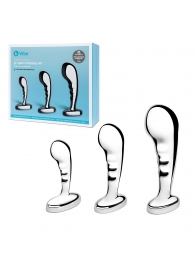 Набор из 3 стальных стимуляторов простаты Stainless Steel P-spot Training Set - b-Vibe - в Златоусте купить с доставкой