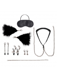Большой эротический набор из 12 предметов Interchangeable Collar   Nipple Clips Set - Lux Fetish - купить с доставкой в Златоусте